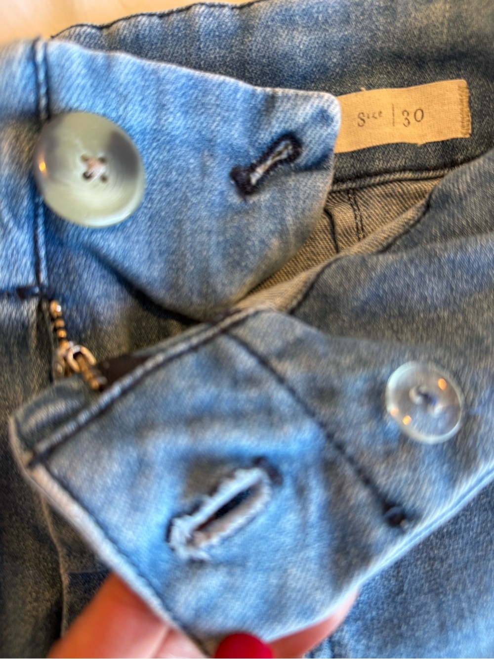 Pilcro and the Letterpress Light Blue Stretch Wide-Leg Jeans. Size:30 - Picture 7 of 12